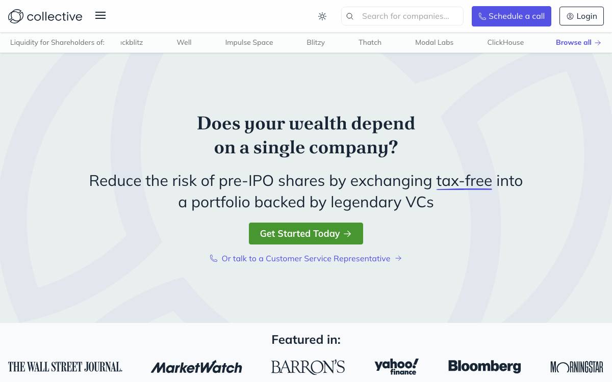 Collective Liquidity website preview