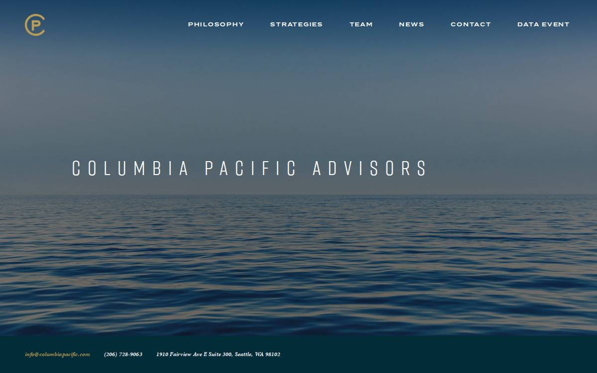 Columbia Pacific Advisors website preview