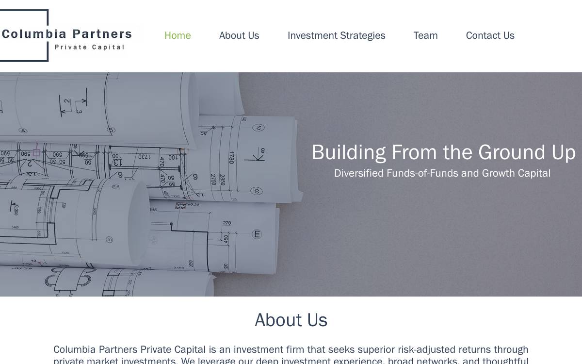 Columbia Partners Private Capital website preview