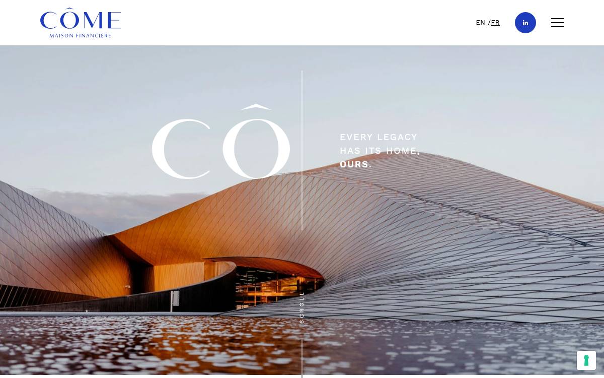 Come Maison of Finance website preview