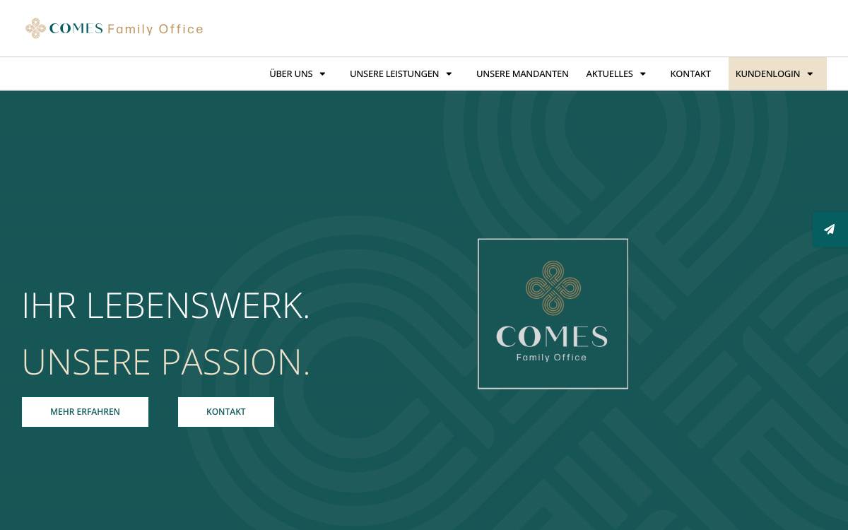 COMES Family Office GmbH website preview