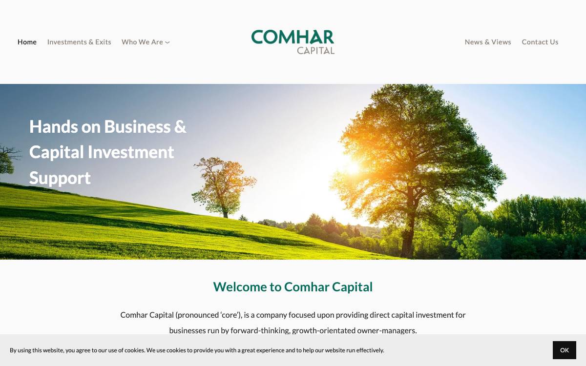 Comhar Capital website preview