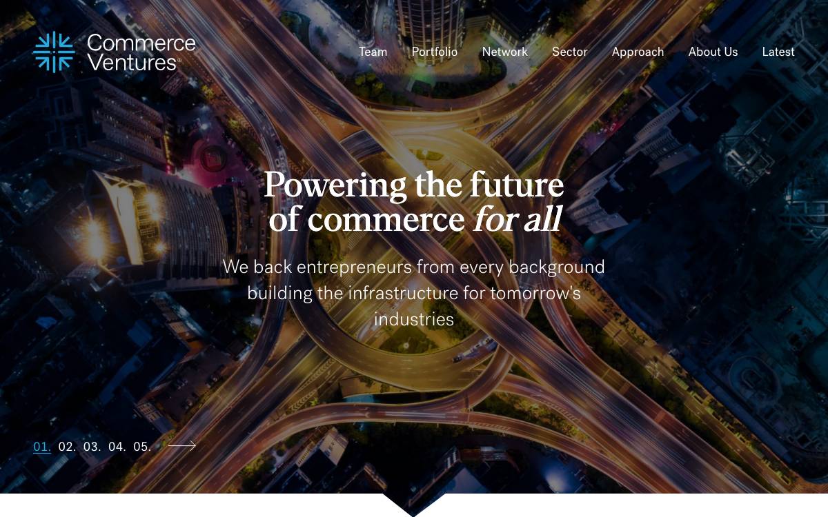Commerce Ventures website preview