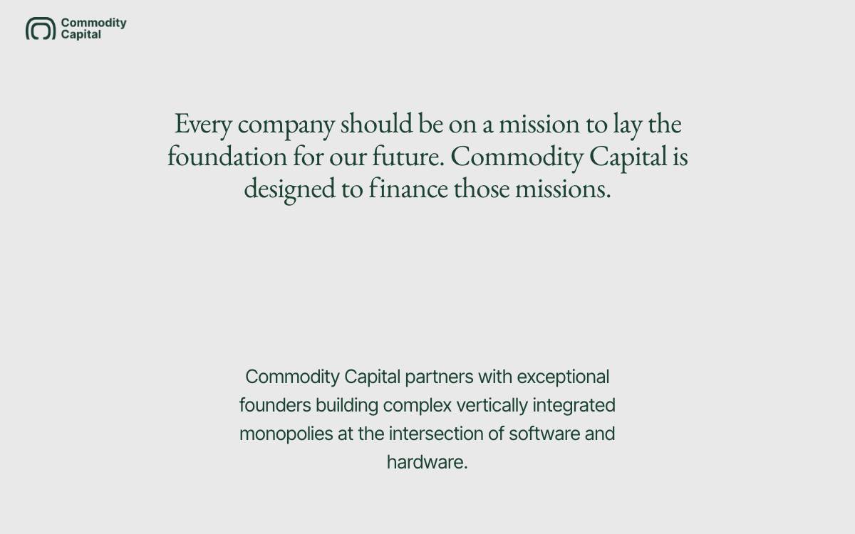 Commodity Capital website preview