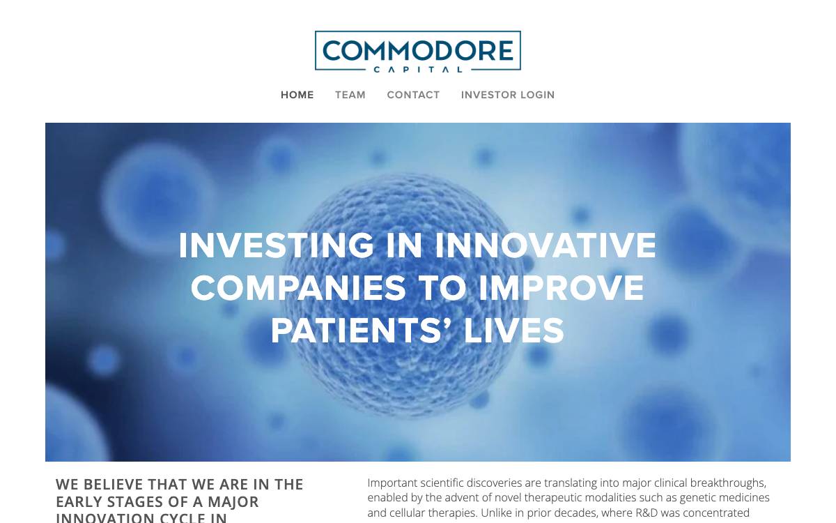 Commodore Capital website preview