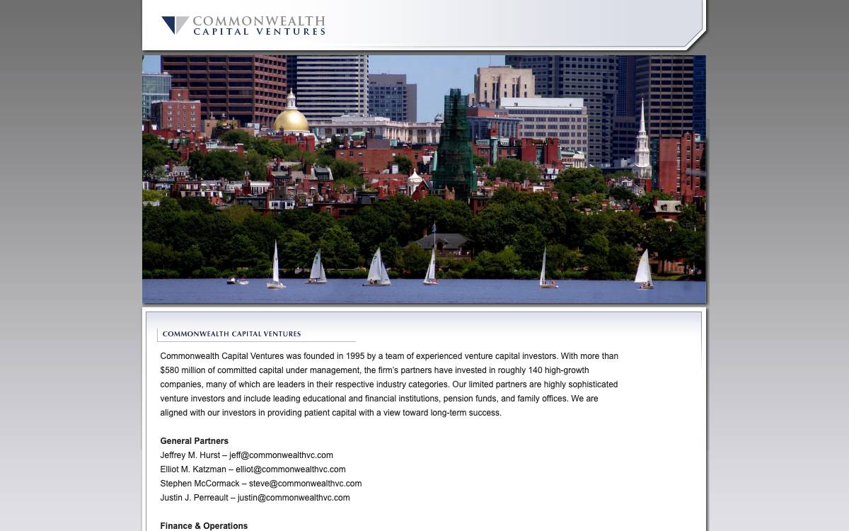 Commonwealth Venture Management Corp. website preview