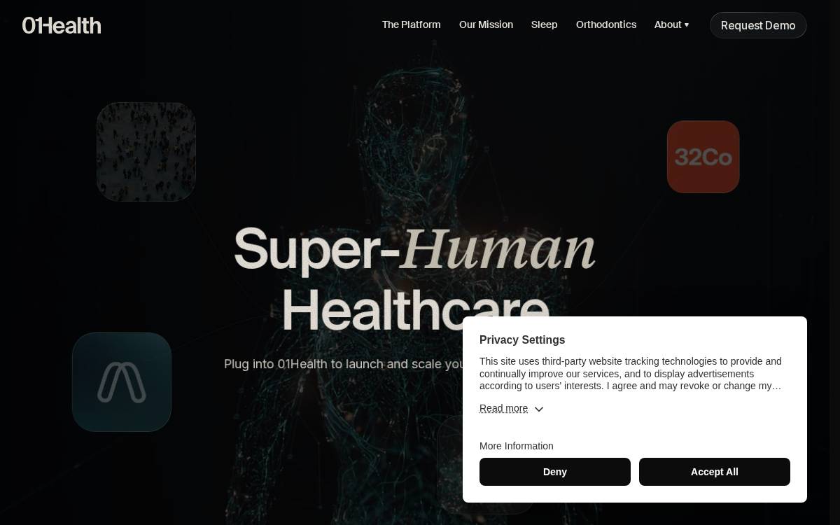 01Health website preview