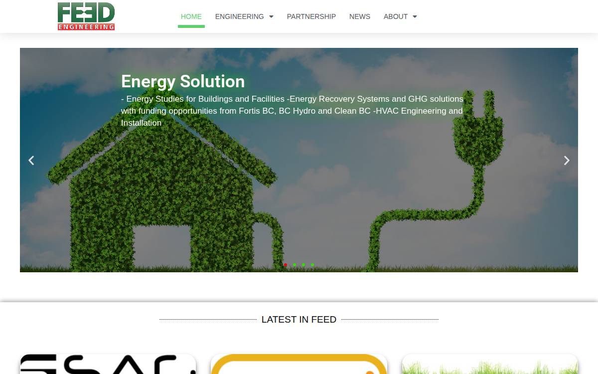 FEED Engineering website preview