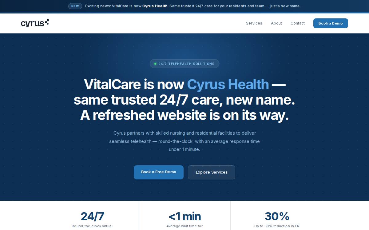 07 Vital Care vcconnect.com website preview