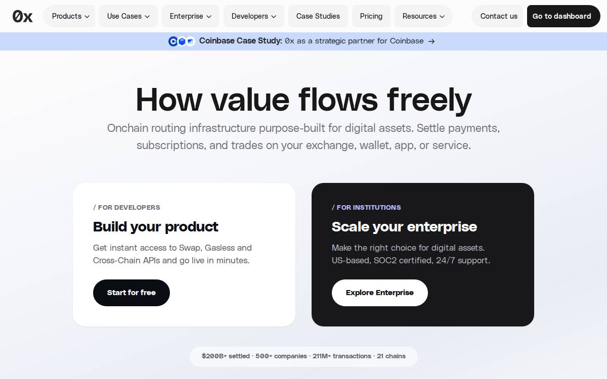 0x Labs Decentralized P2P trading website preview