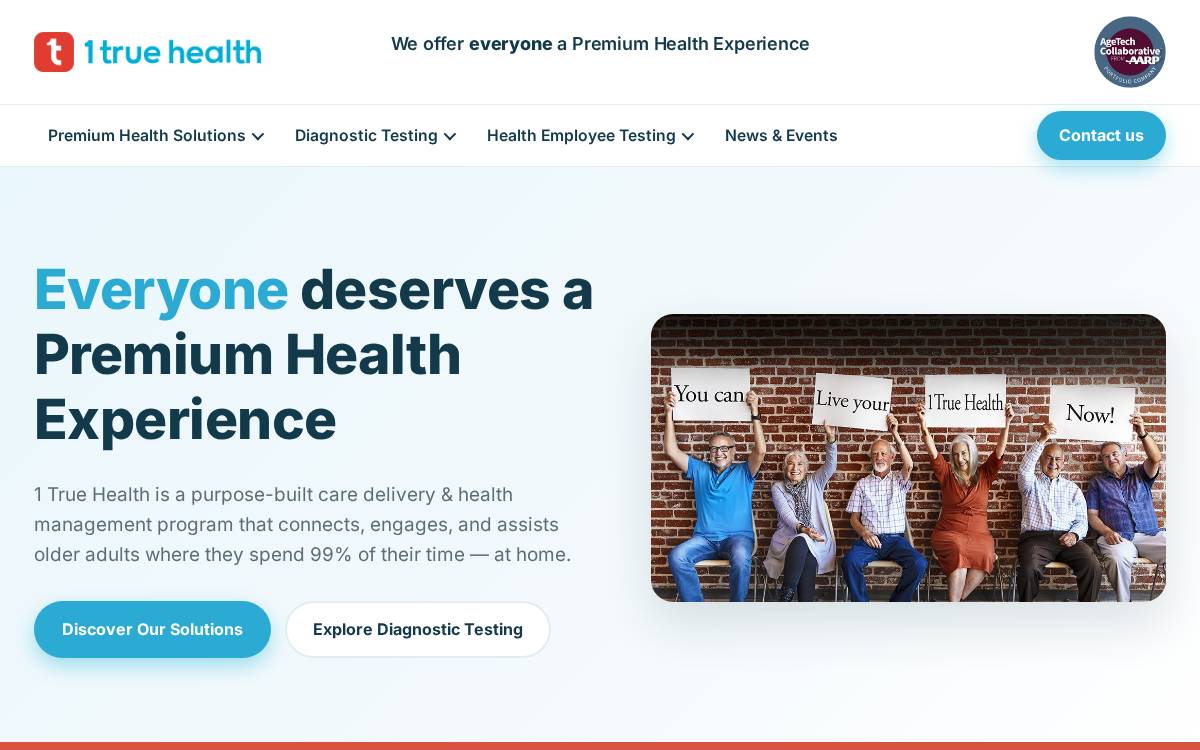 1 True Health website preview