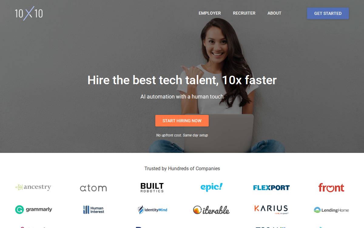 10 By 10 website preview
