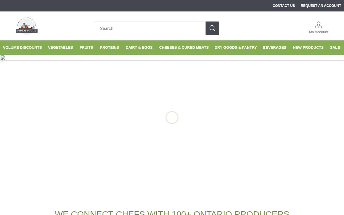 100Kmfoods website preview