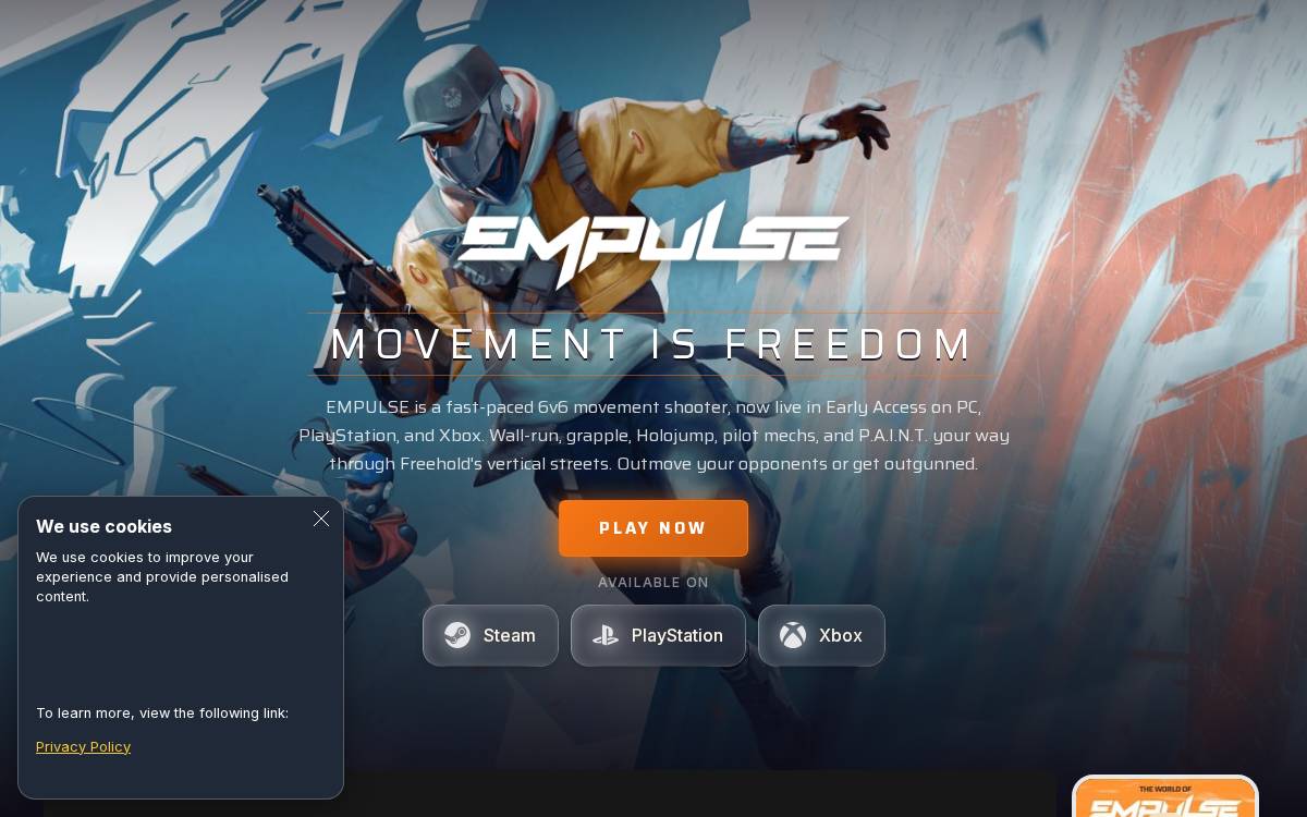 1047 Games website preview