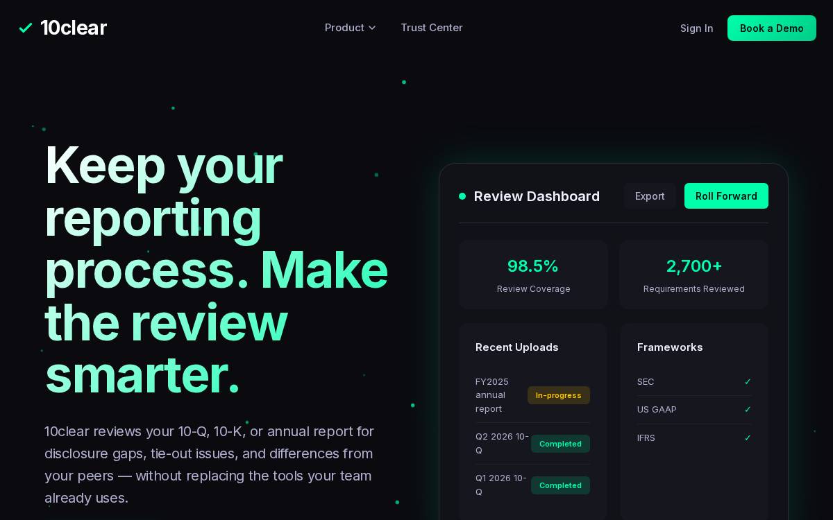 10Clear website preview