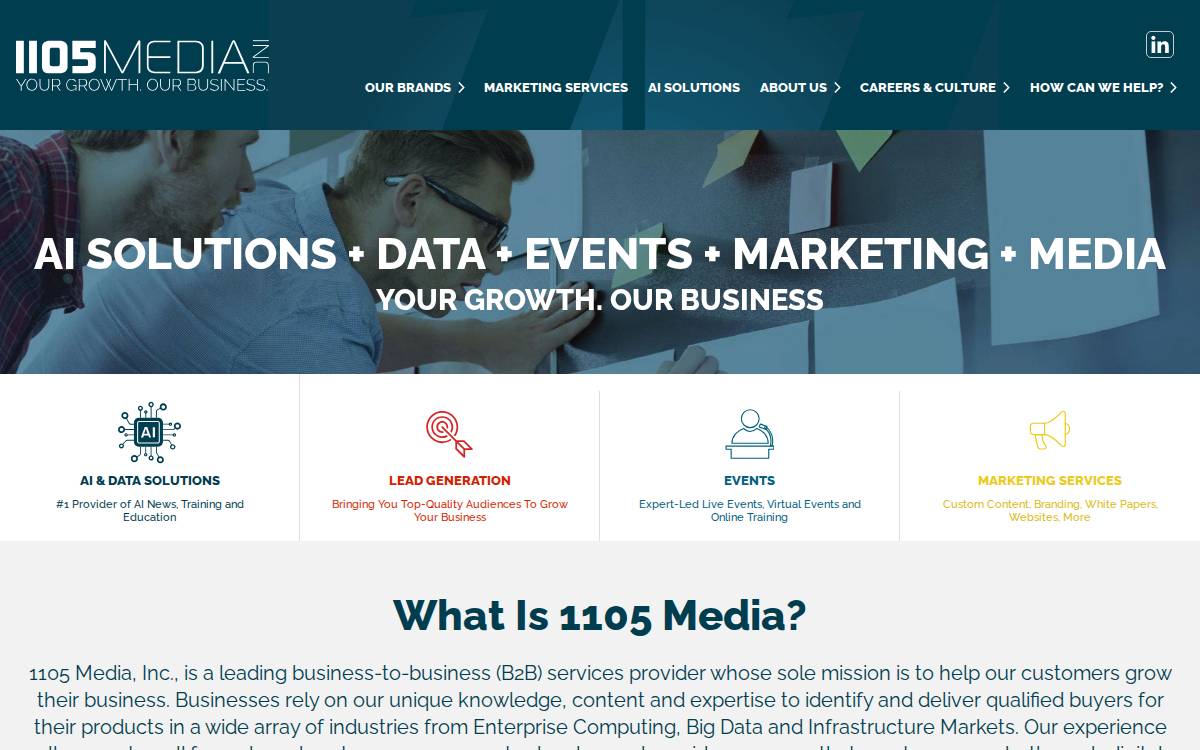 1105 Media Holdings website preview