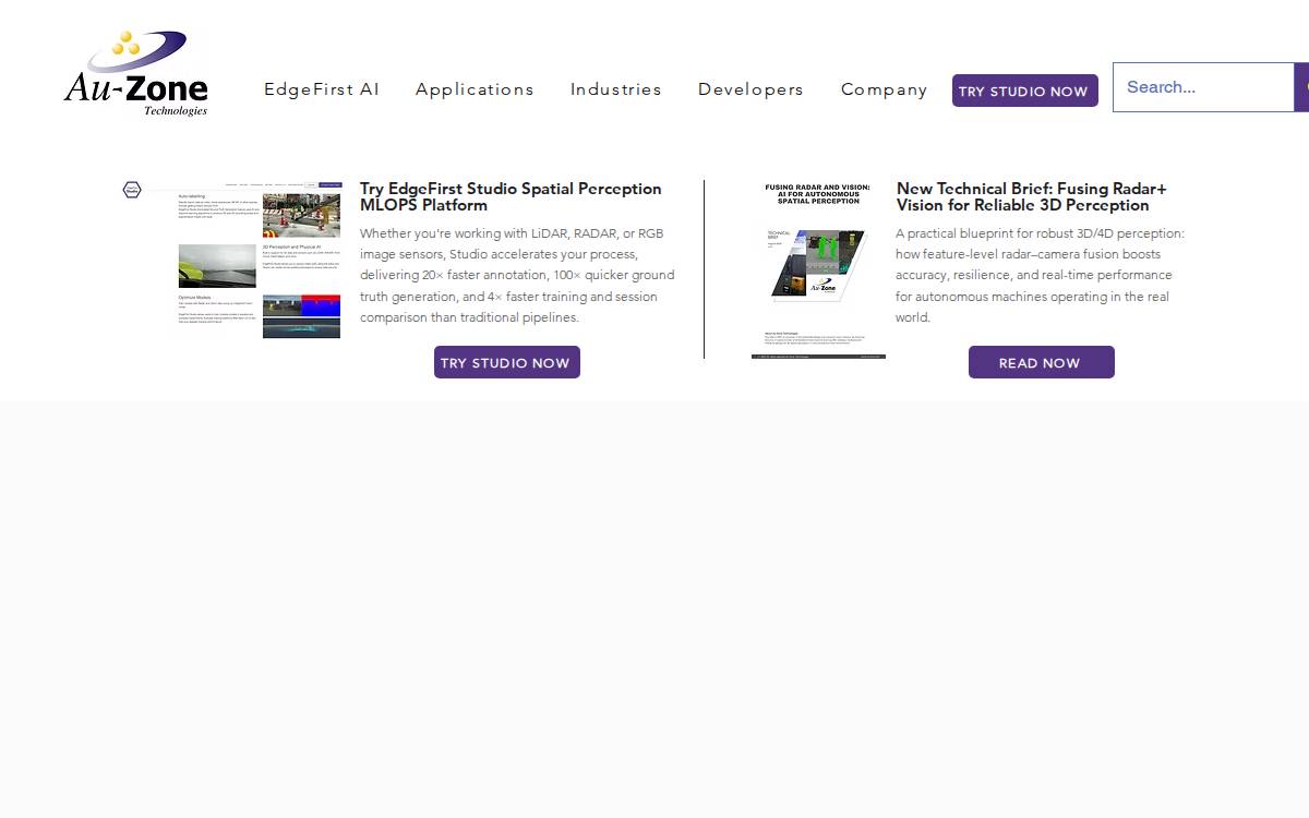 11811347 Canada Inc. (Au-Zone) website preview