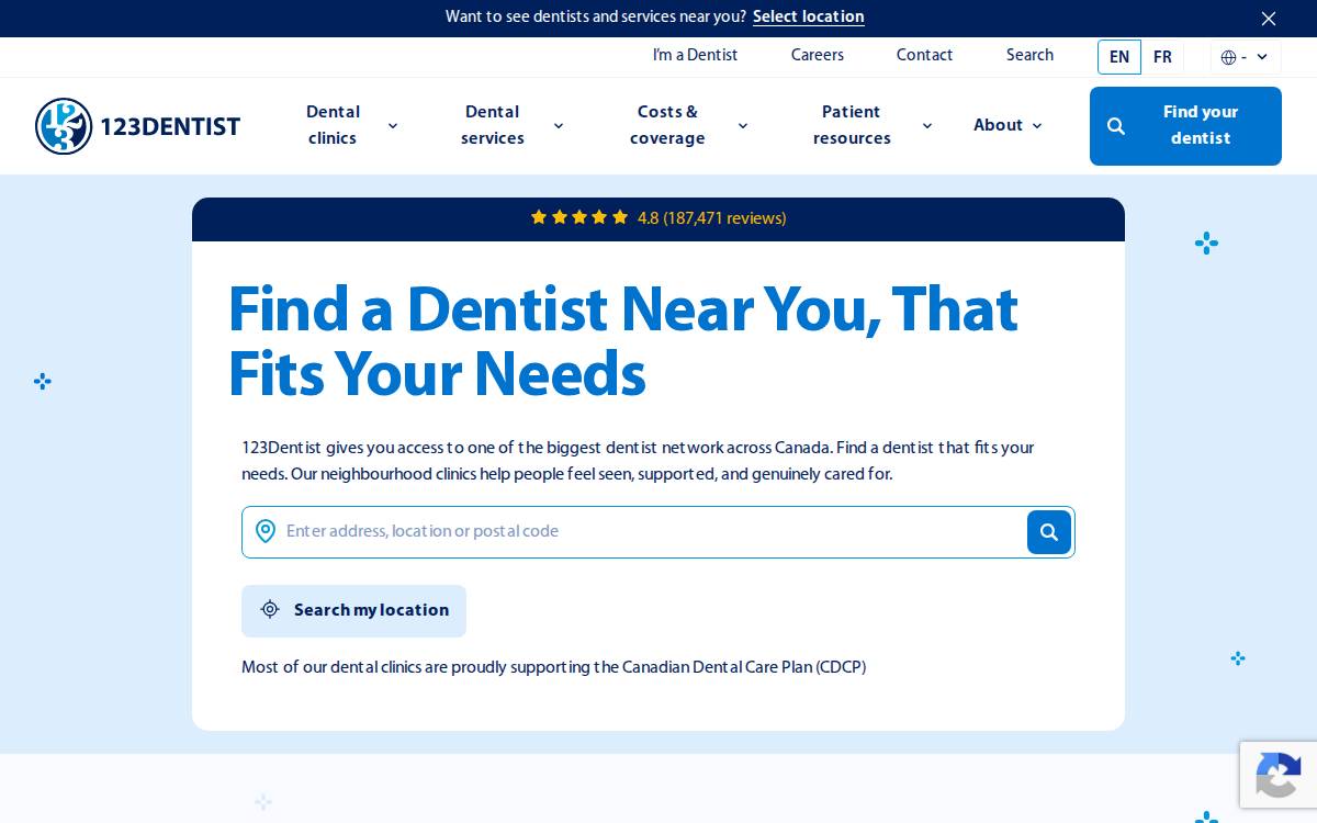 123Dentist website preview