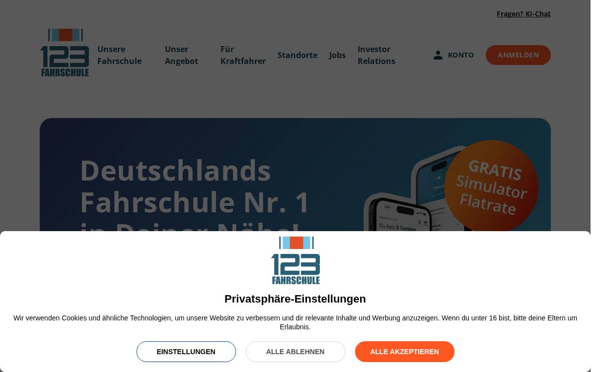 123fahrschule website preview