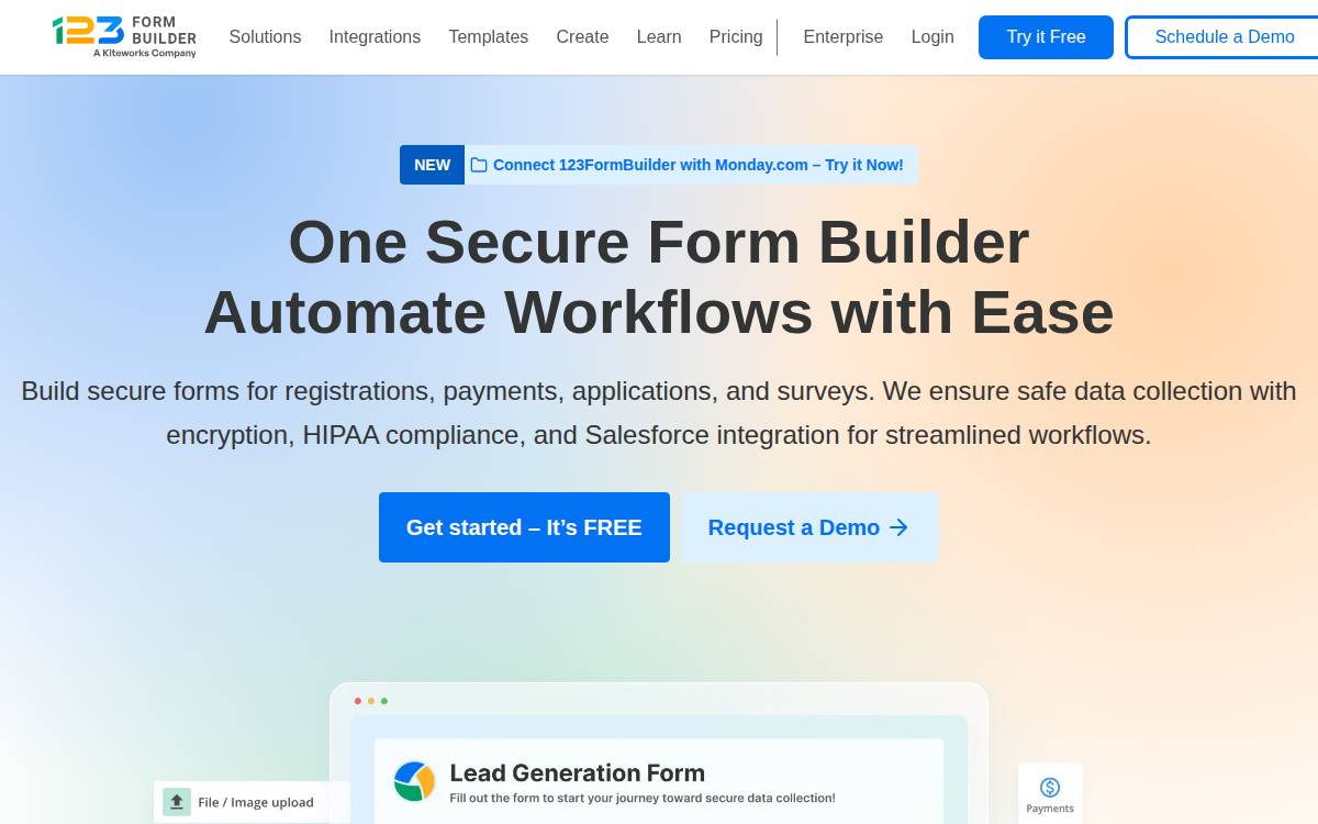 123FormBuilder website preview