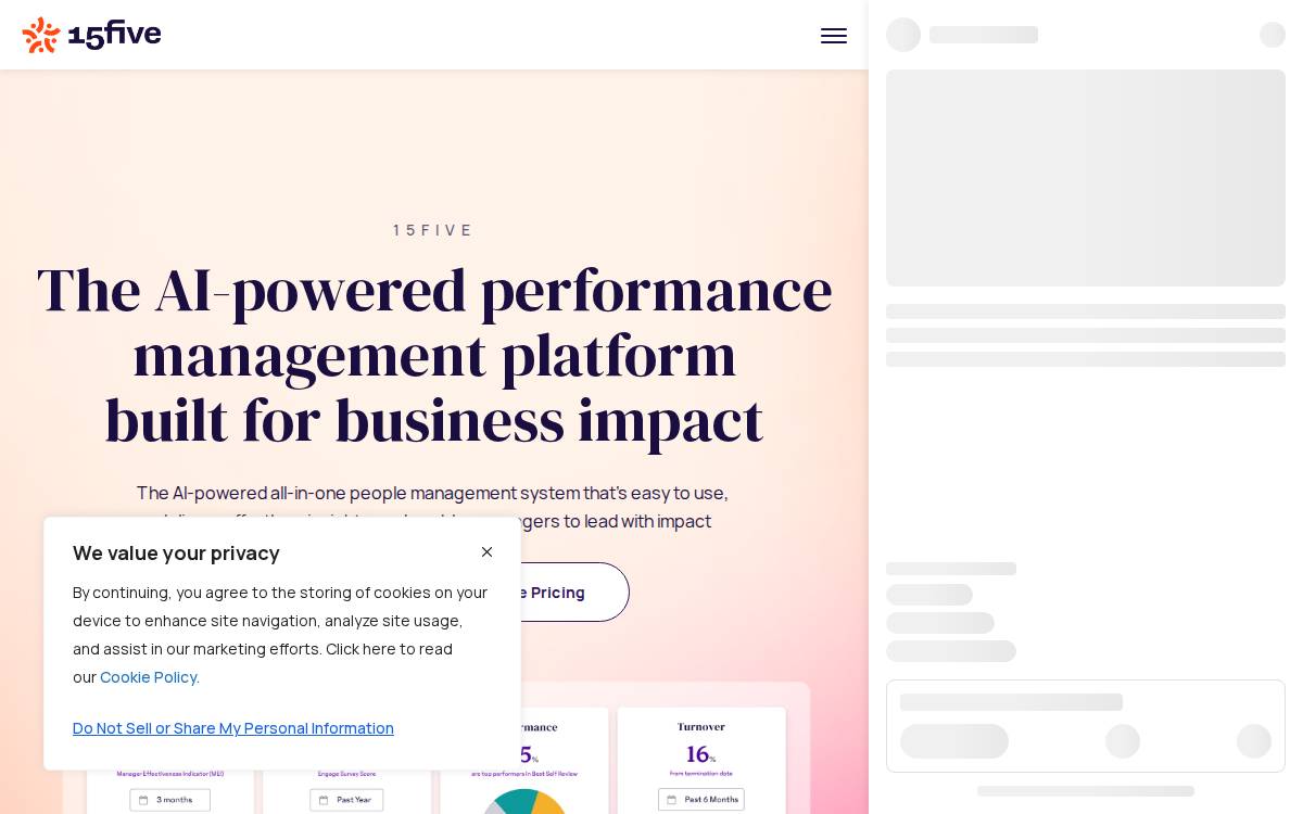 15Five website preview