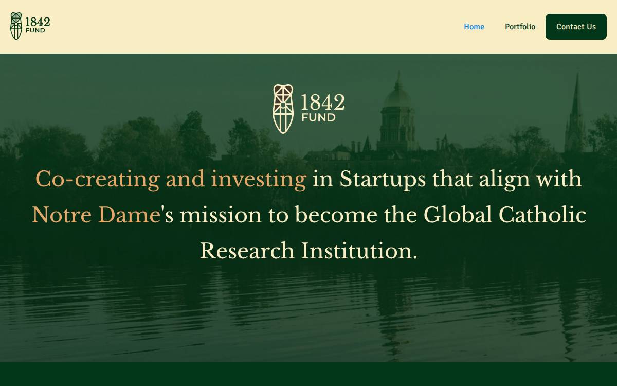 1842Fund website preview