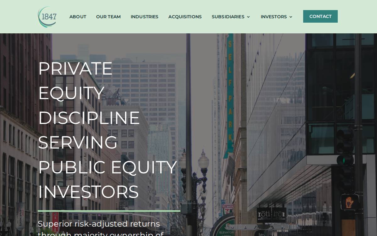 1847 Holdings website preview