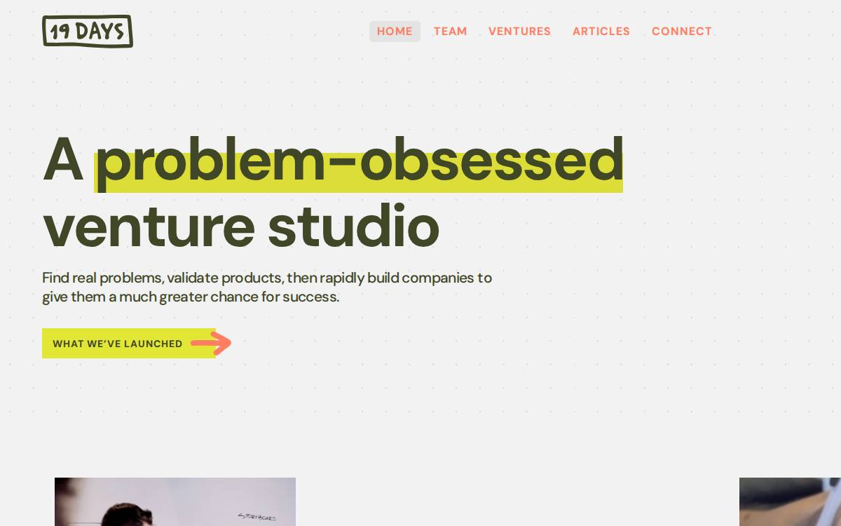 19Days website preview