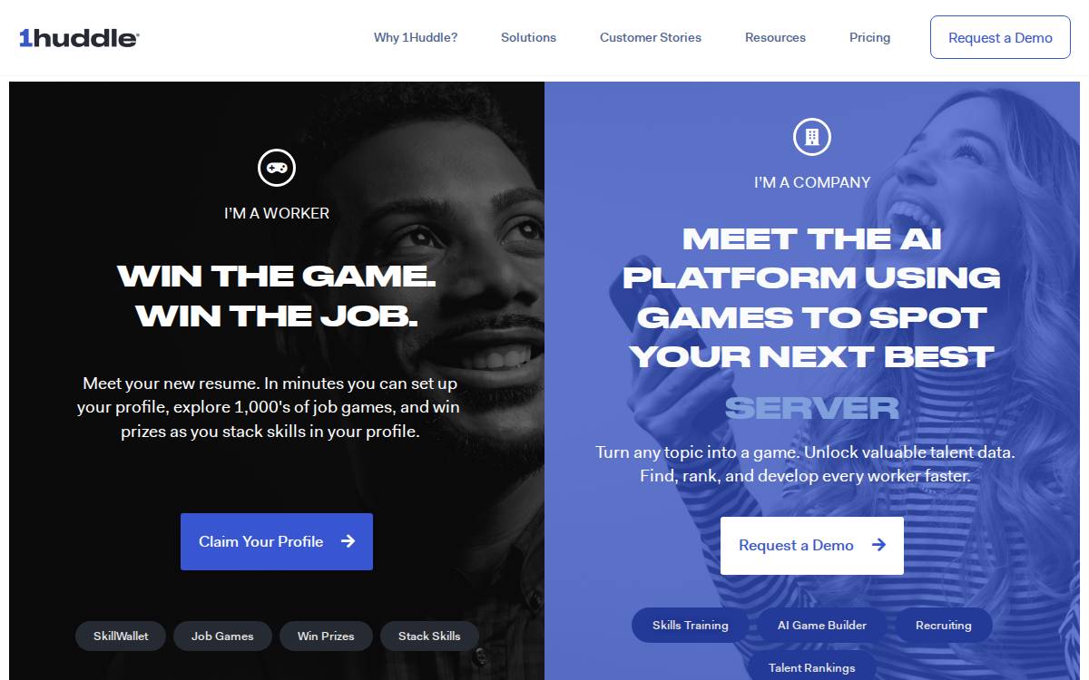 1Huddle website preview