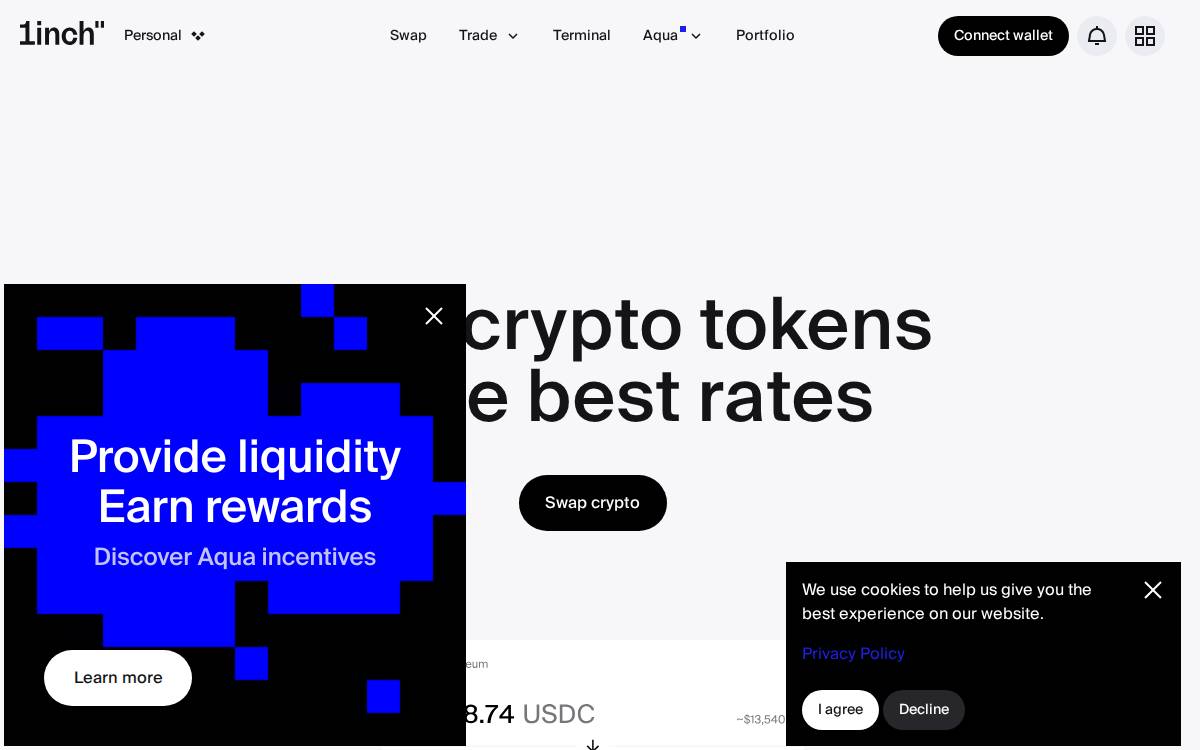 1INCH website preview