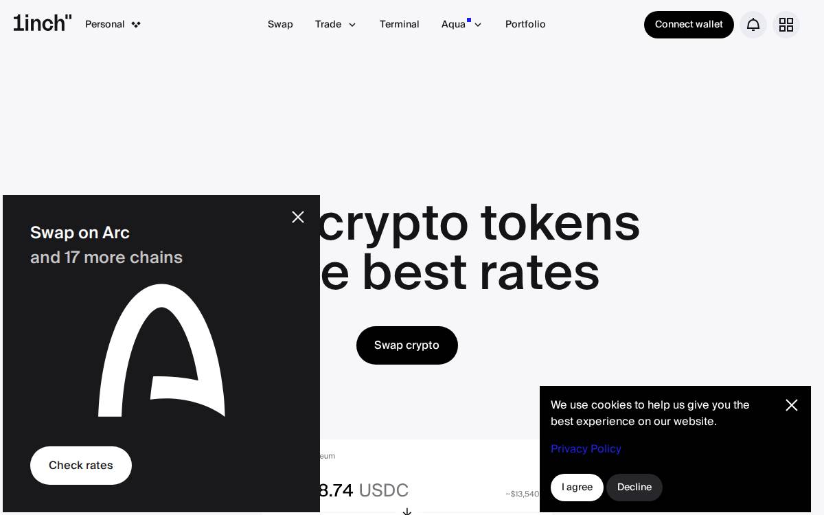 1Inch website preview