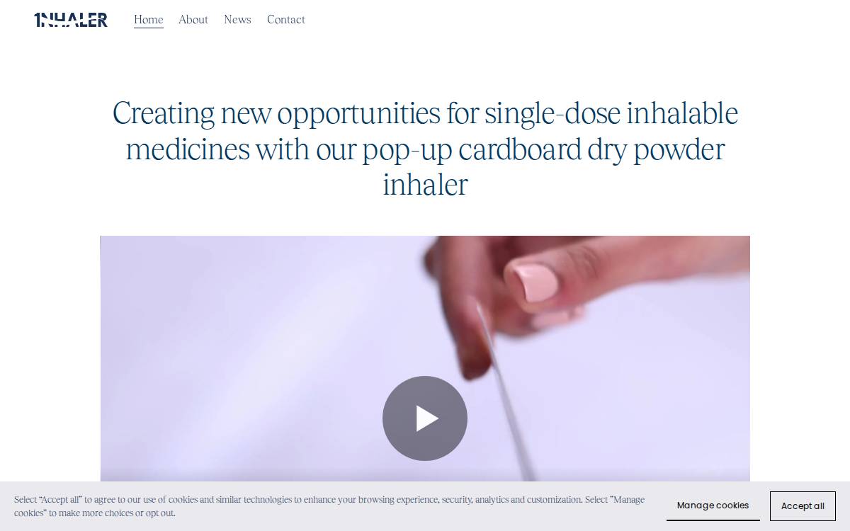 1nhaler website preview