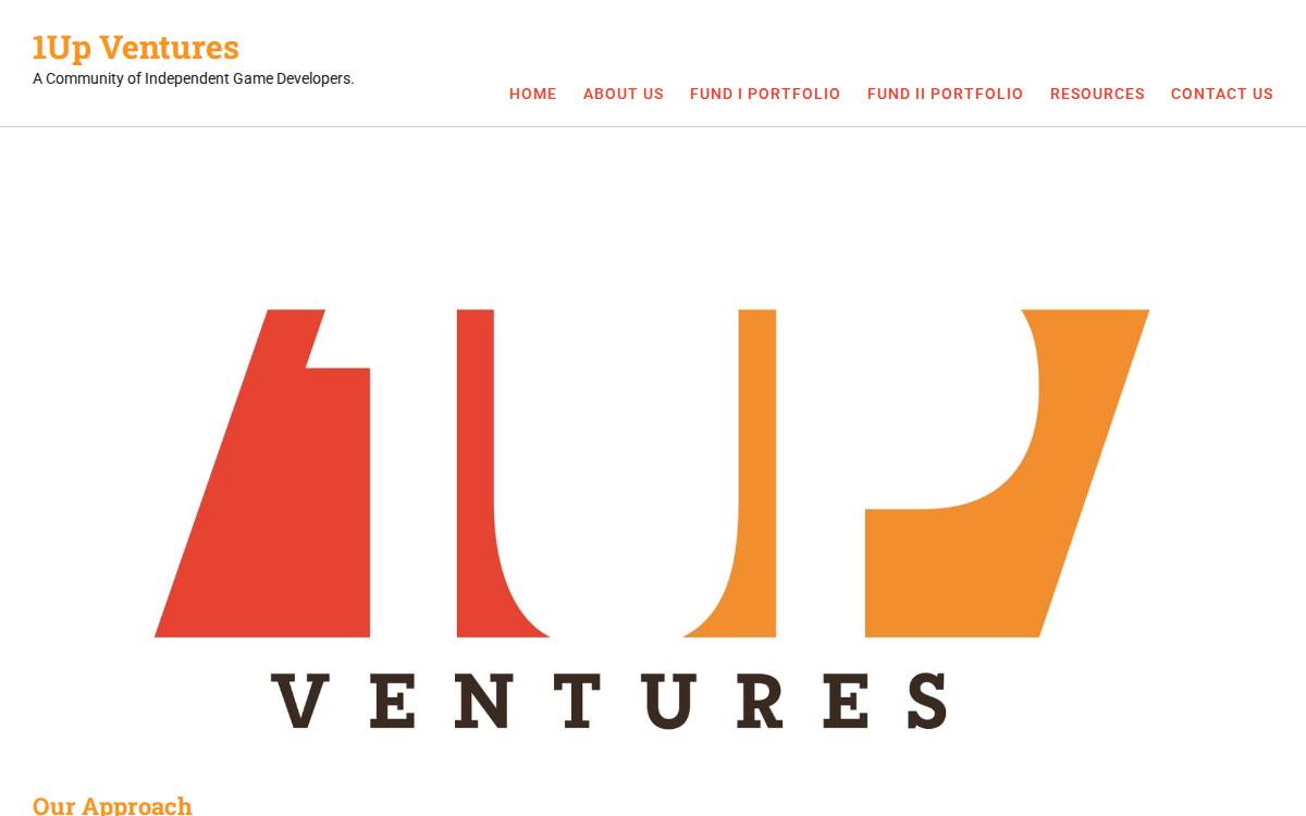 1Up Ventures website preview