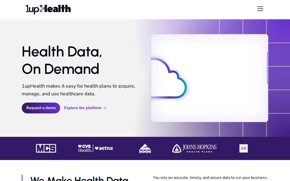 1Uphealth website preview