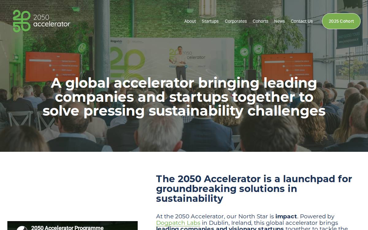 2050 Accelerator website preview