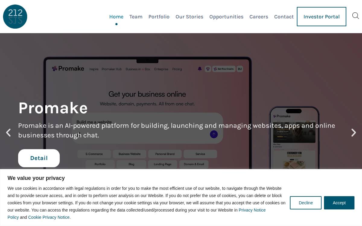212 website preview