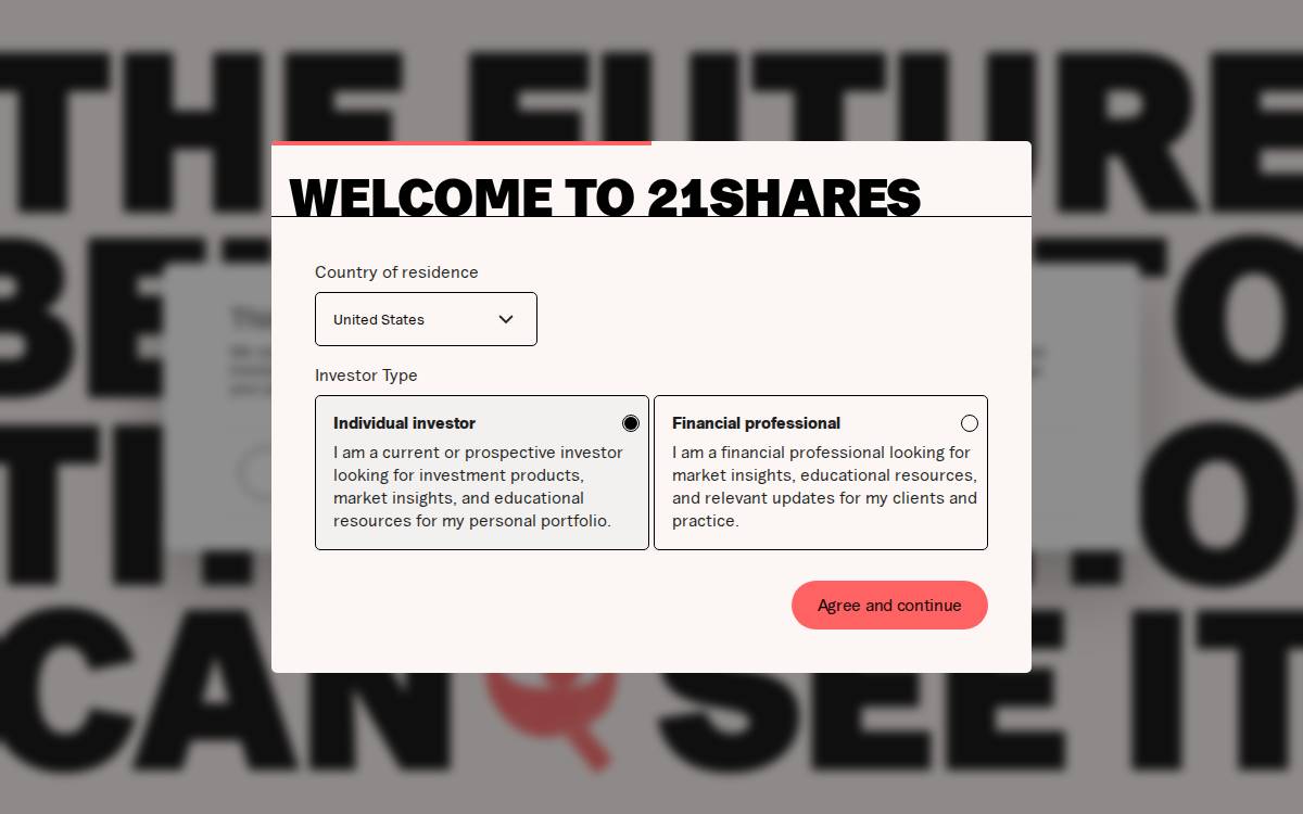 21Shares Acquired website preview