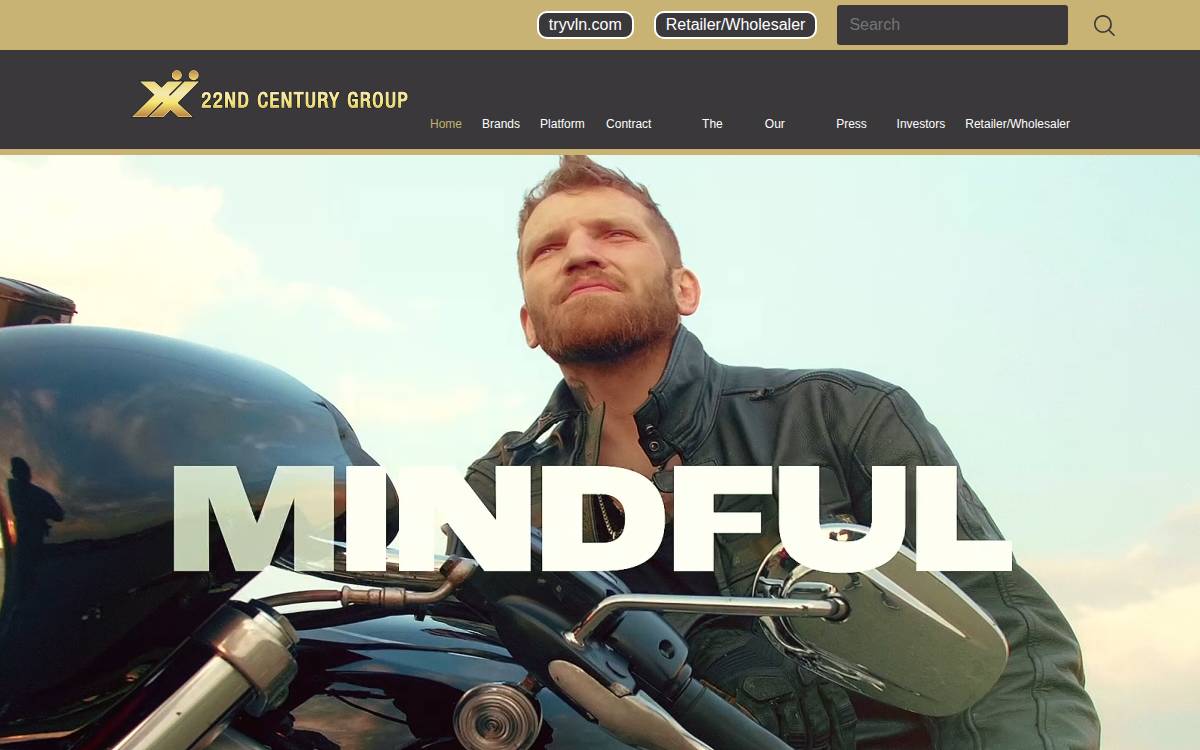 22nd Century Group website preview