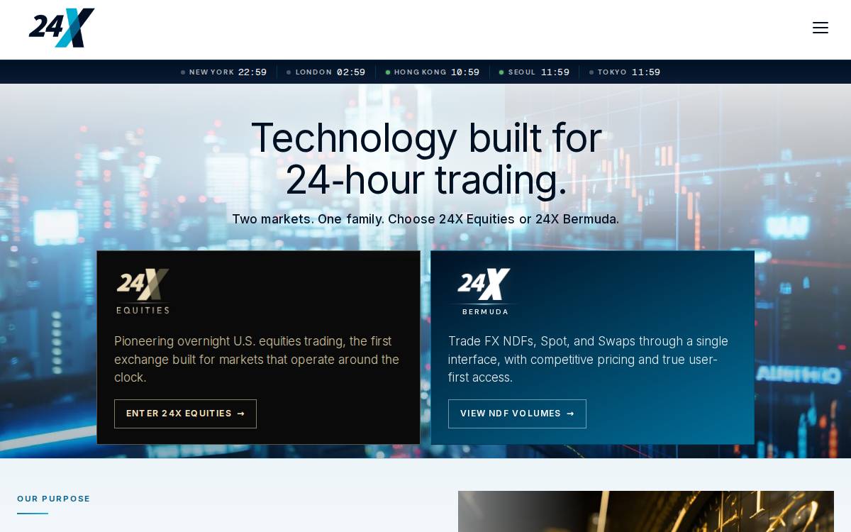 24 Exchange website preview