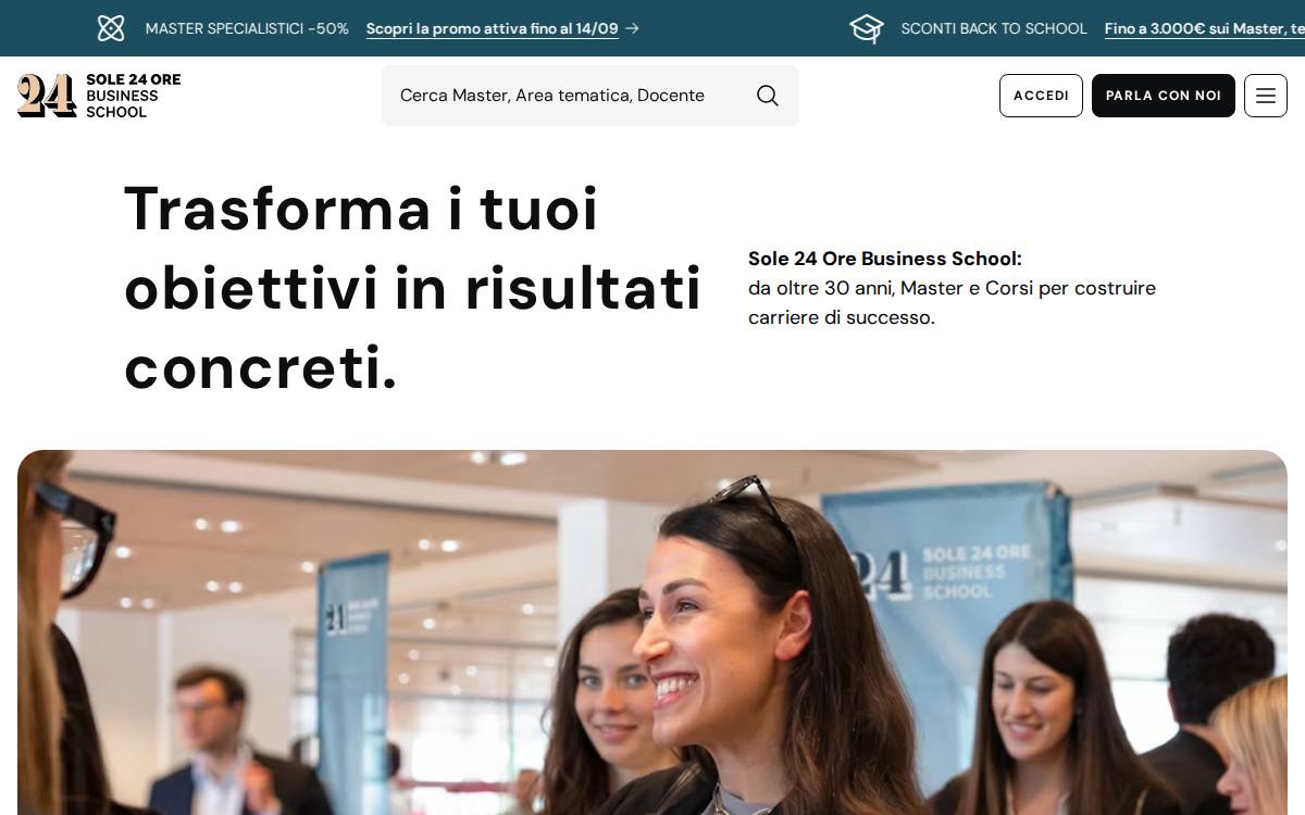 24 ORE Business School website preview