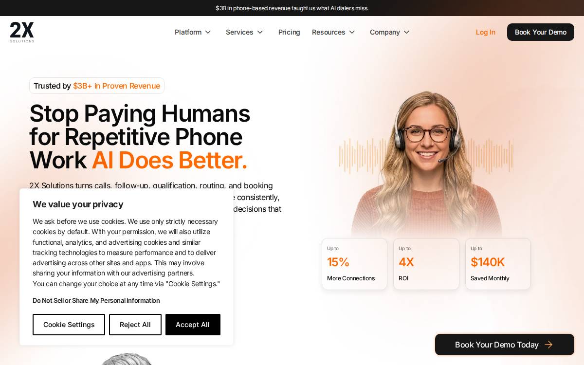 2X Solutions website preview