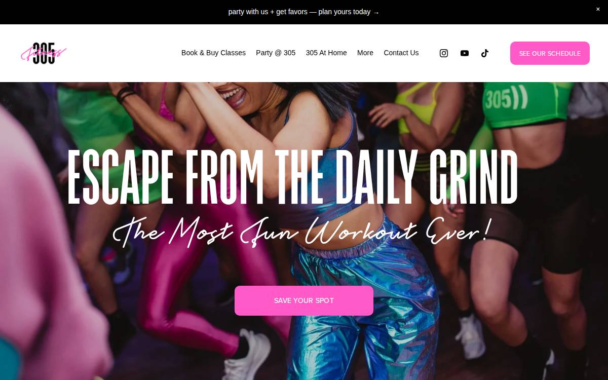 305 Fitness website preview