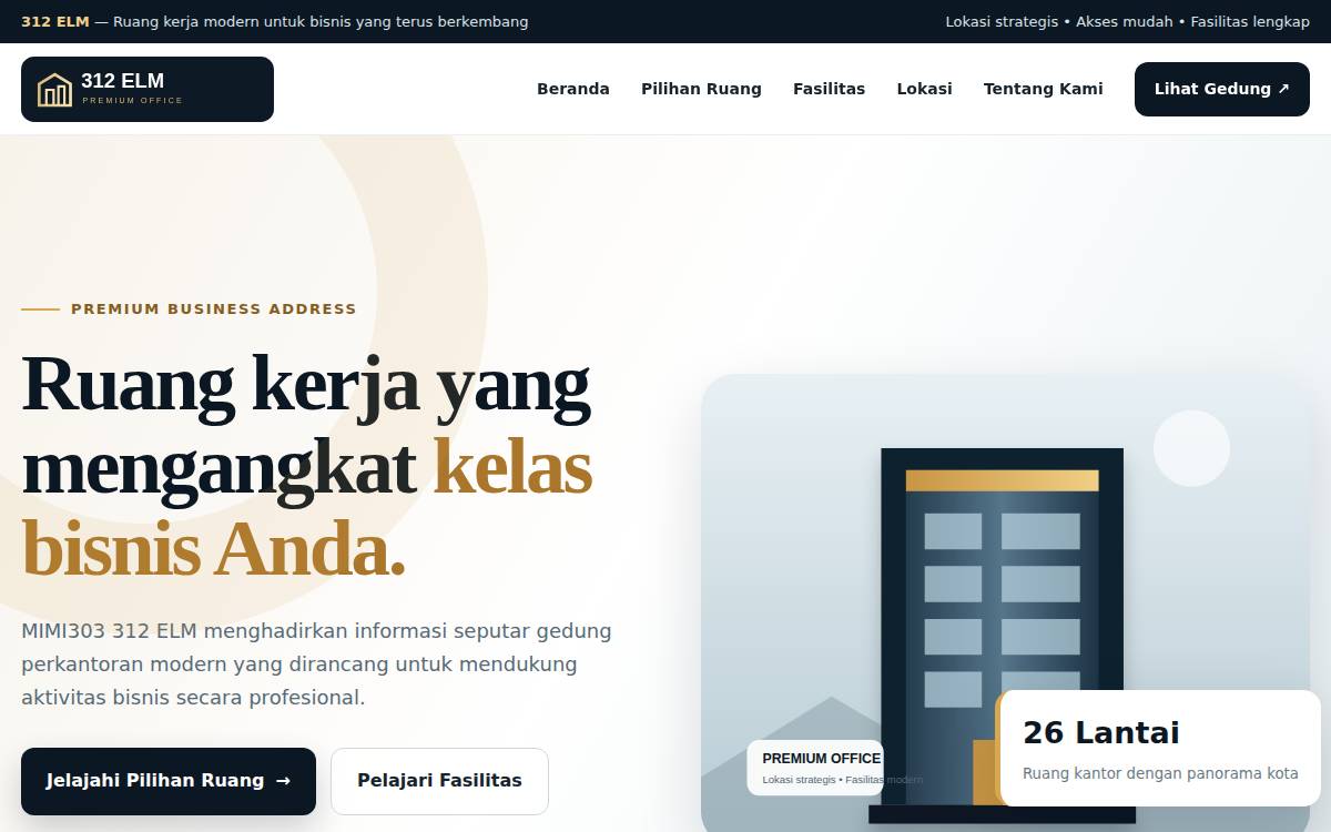 312 Elm website preview