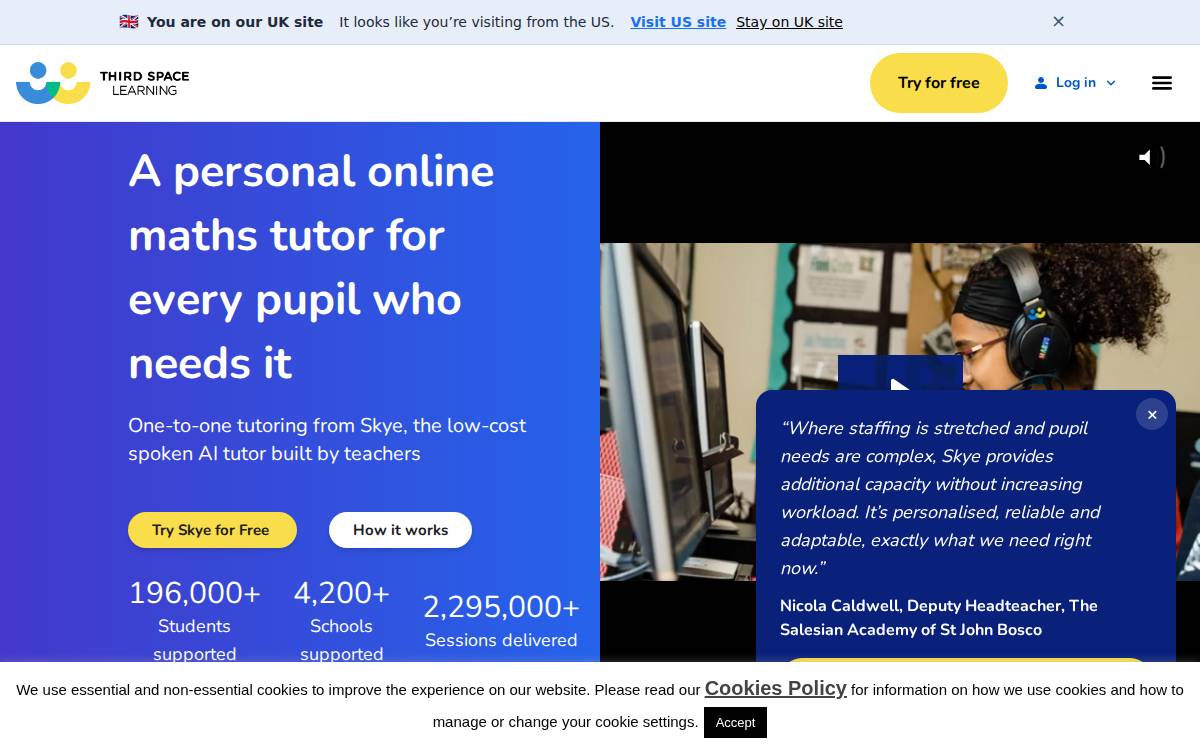 32 Third Space Learning website preview
