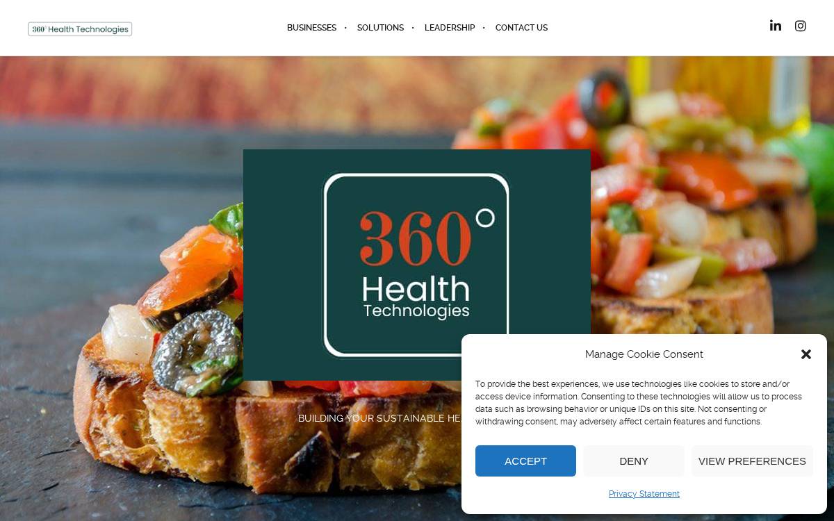 360 Health Technologies website preview