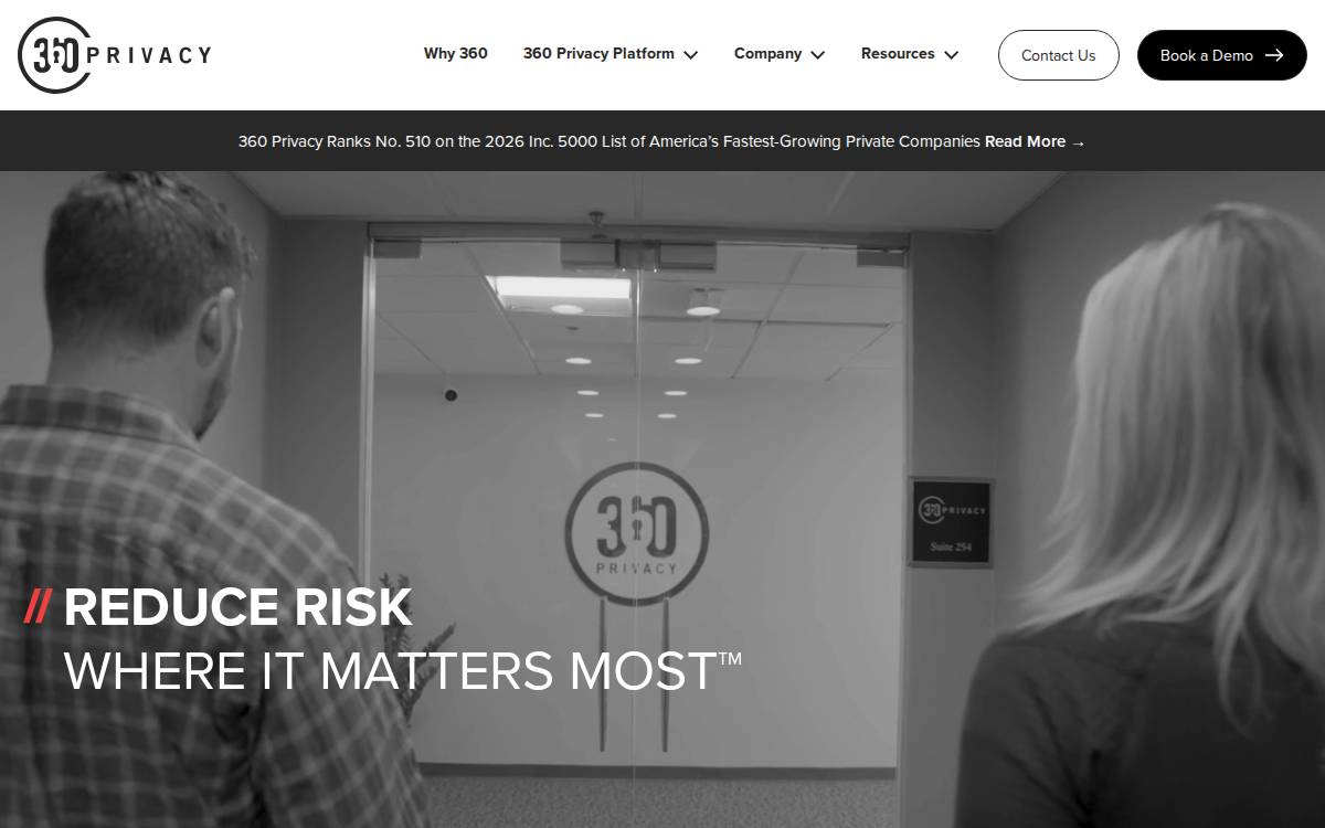 360 Privacy website preview