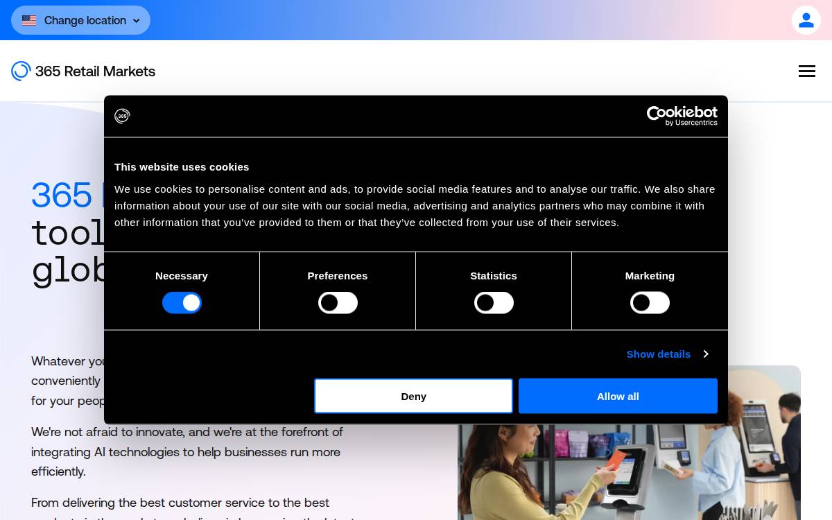 365 Retail Markets website preview