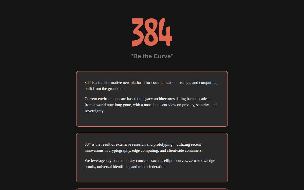 384 website preview