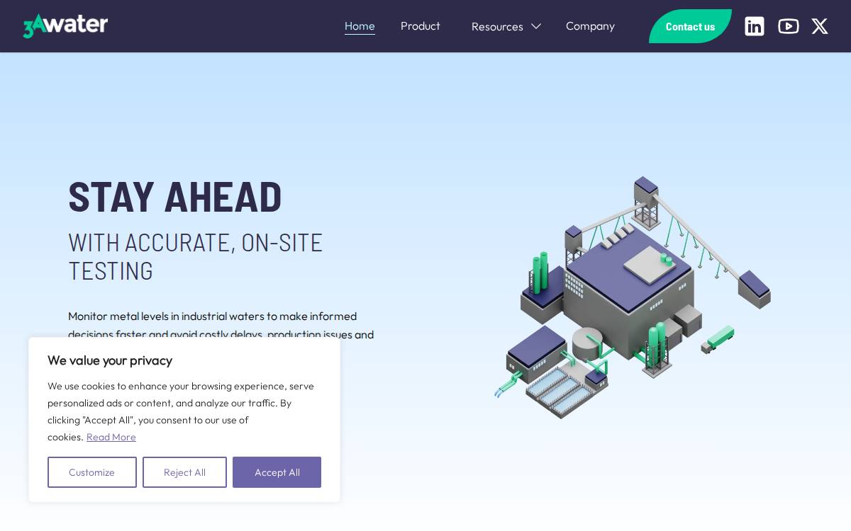 3Awater website preview