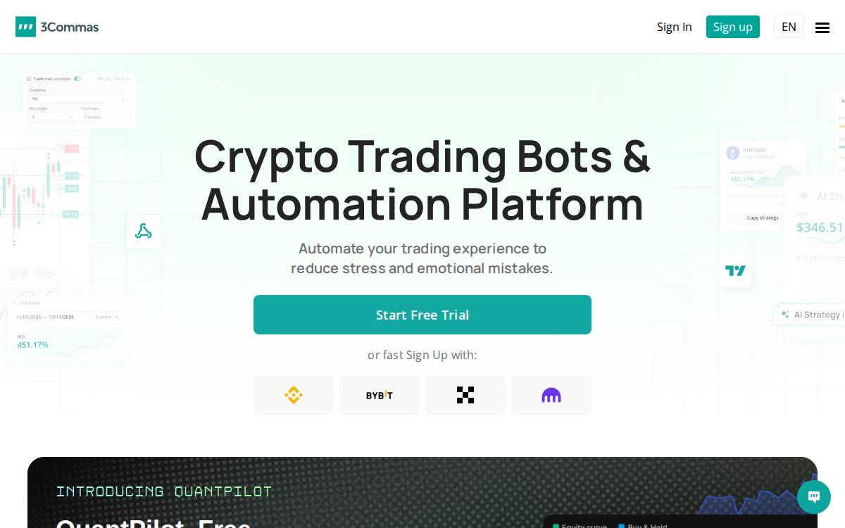 3Commas website preview